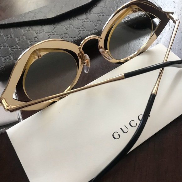 Gucci cat eye translucent lens glasses 41mm ๐ - Picture 5 of 8